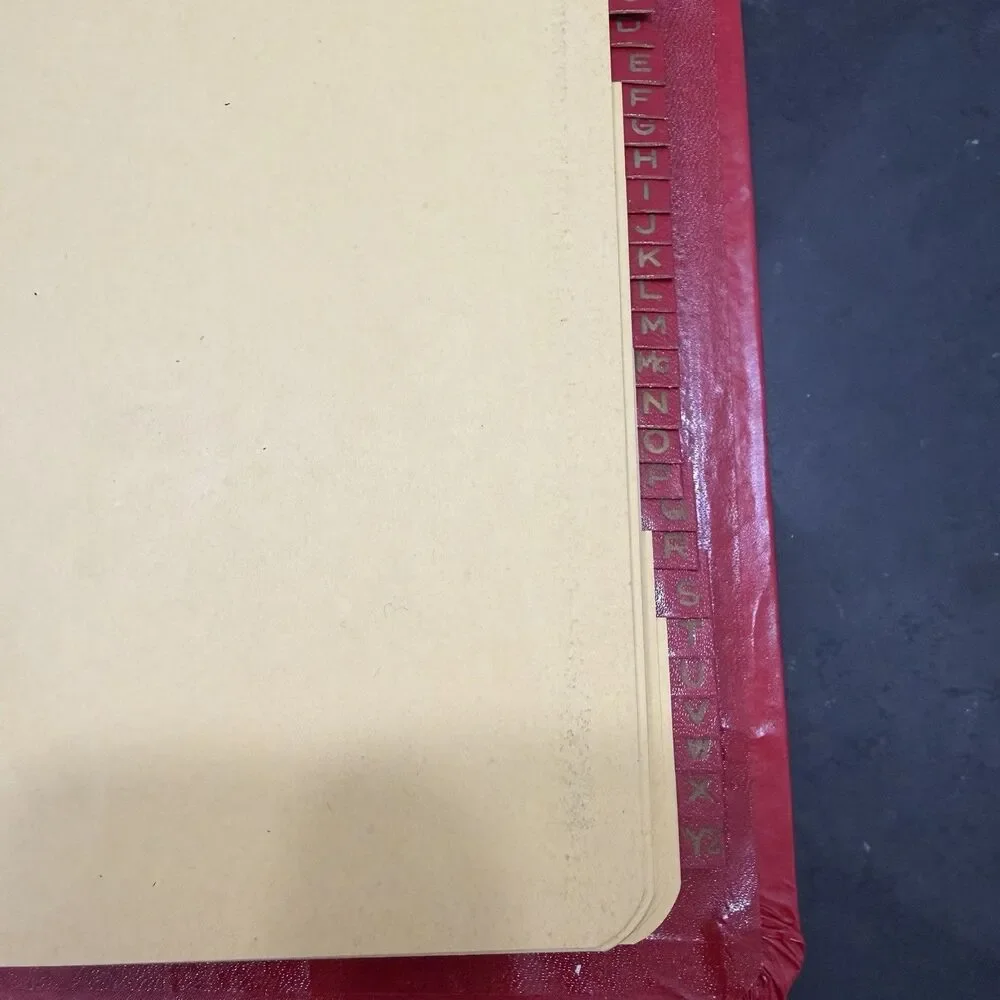 Vintage Blume Japan Ring Bound Address & Appointment Book Red Faux Leather Box